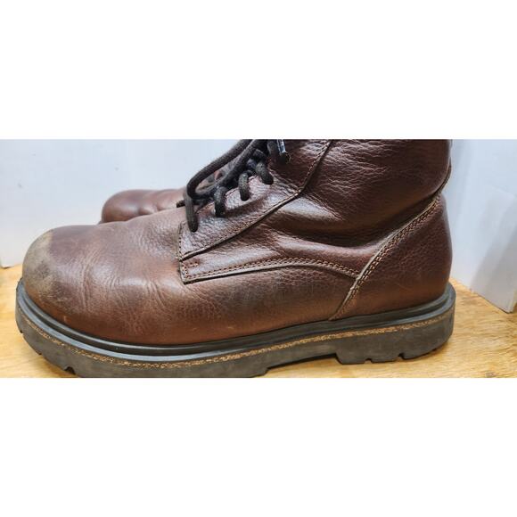 BIRKENSTOCK HIGHWOOD Lace Mid Boot Brown Pebble Grain Leather EU 41 US 8